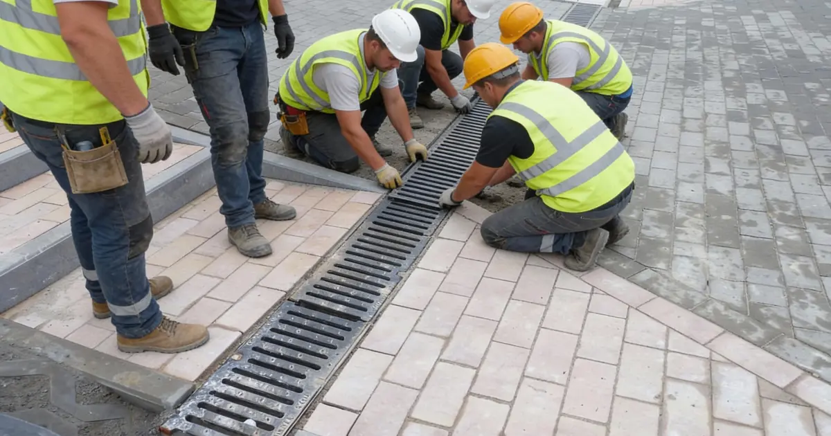 Instalacja systemów odwodnień liniowych